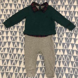 EUC (worn once) baby gap one piece holiday outfit